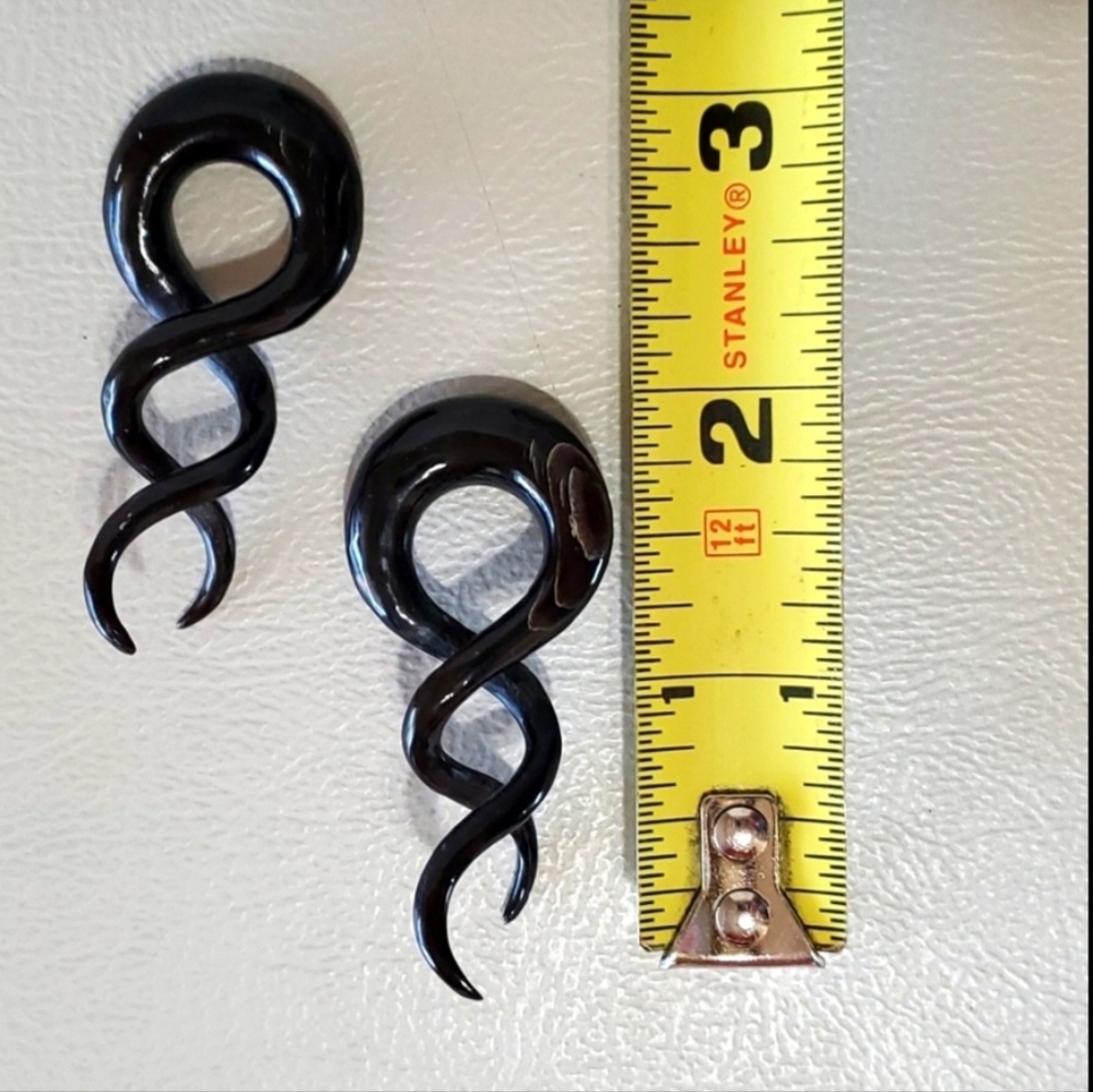 Areng Wood NWOT Spiral Earrings Body Jewelry